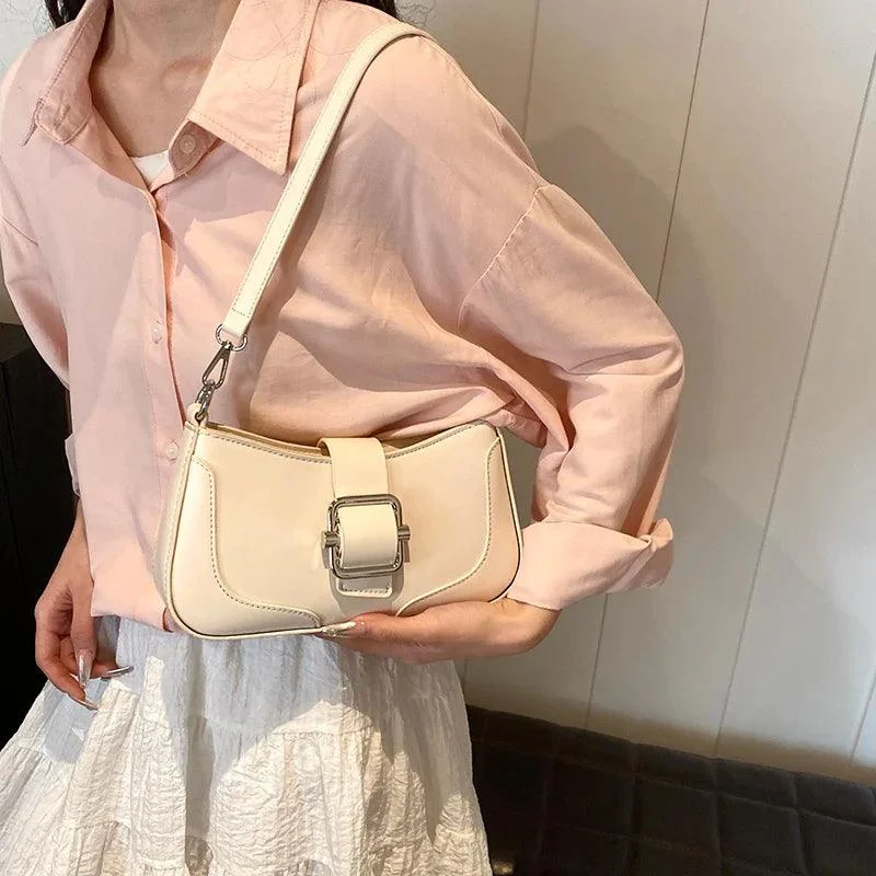 Belt Design Small Retro PU Leather Crossbody Bags - Glova