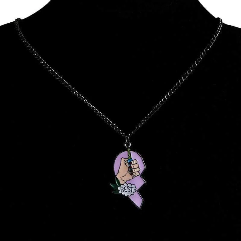 Best Buds Heart Puzzle Pendant Necklace - Glova