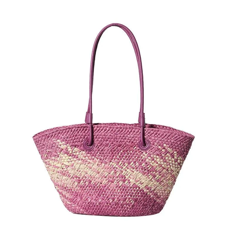 Big Straw Underarm Bags Weave Tote Beach Bag - Glova