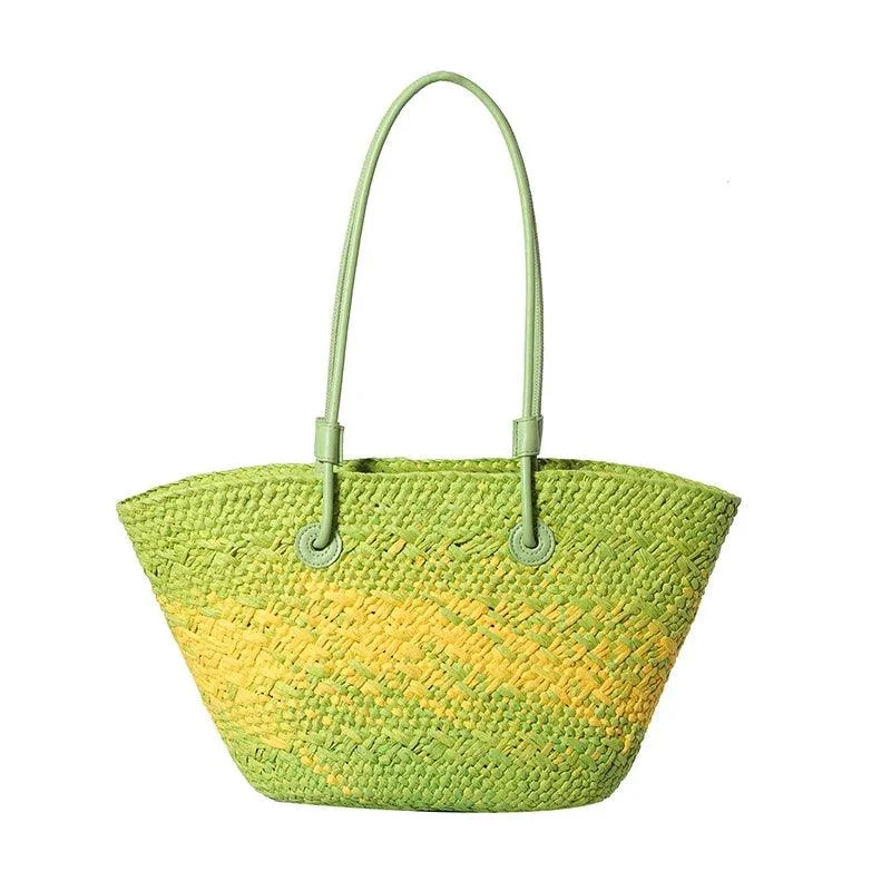 Big Straw Underarm Bags Weave Tote Beach Bag - Glova