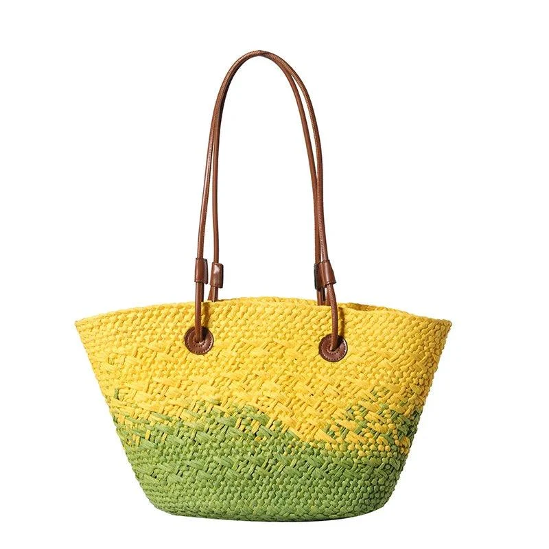 Big Straw Underarm Bags Weave Tote Beach Bag - Glova