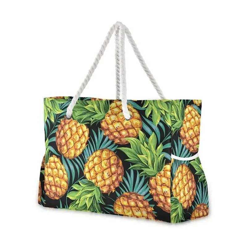 Big Tote Bags Palm Monstera Leaves Printed - Glova