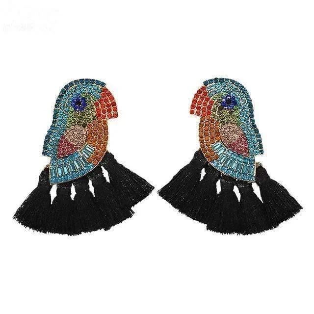 Bird & Tassel Earrings - Glova