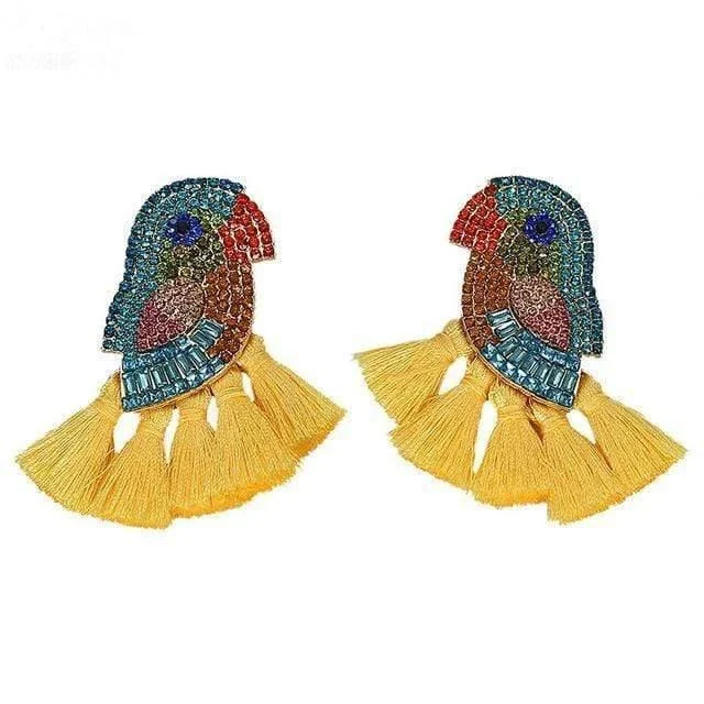 Bird & Tassel Earrings - Glova