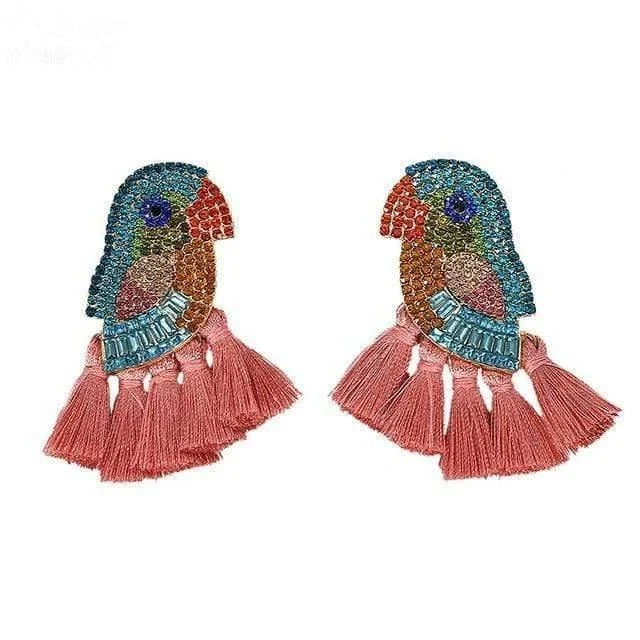 Bird & Tassel Earrings - Glova