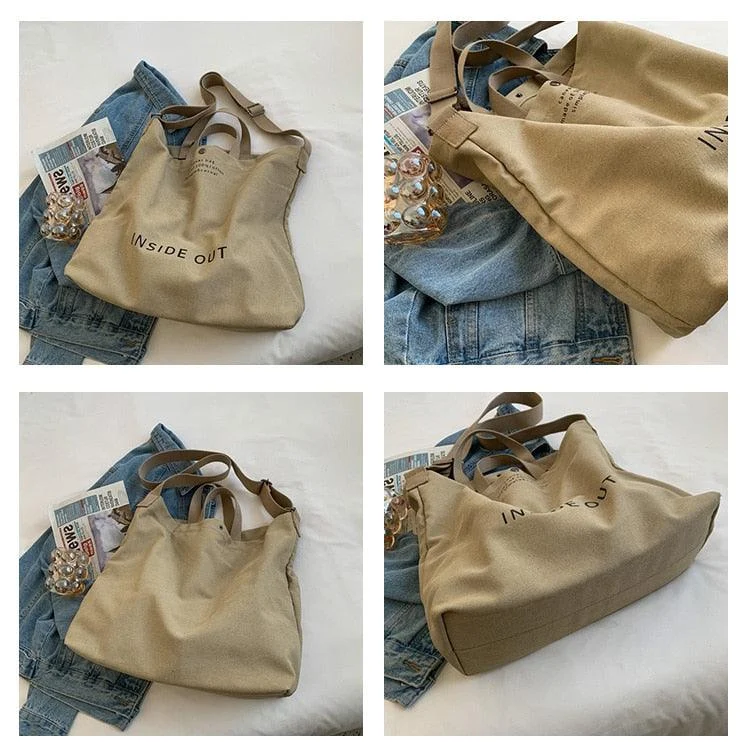 Birdie Large Casual Canvas Tote - 4 Colors - Glova