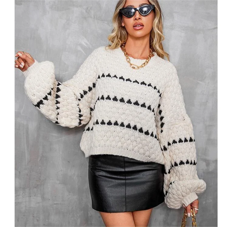 Black Heart Knit Sweater - Glova