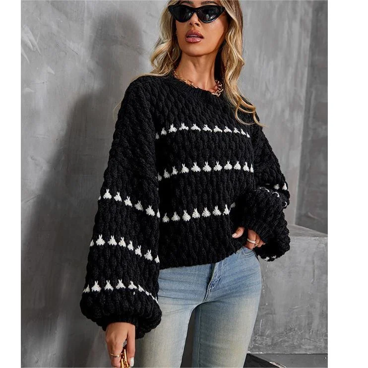 Black Heart Knit Sweater - Glova