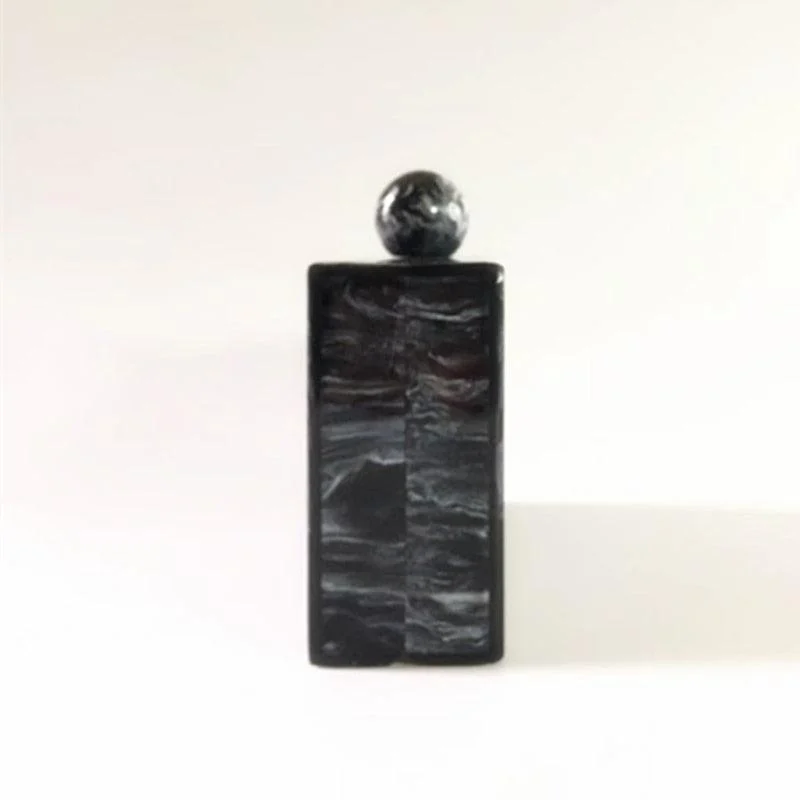 Black Marble Acrylic Evening Box Clutch - Glova