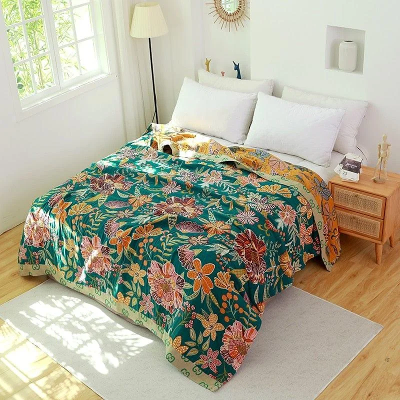 Blossom Breeze Throw Blanket - Glova