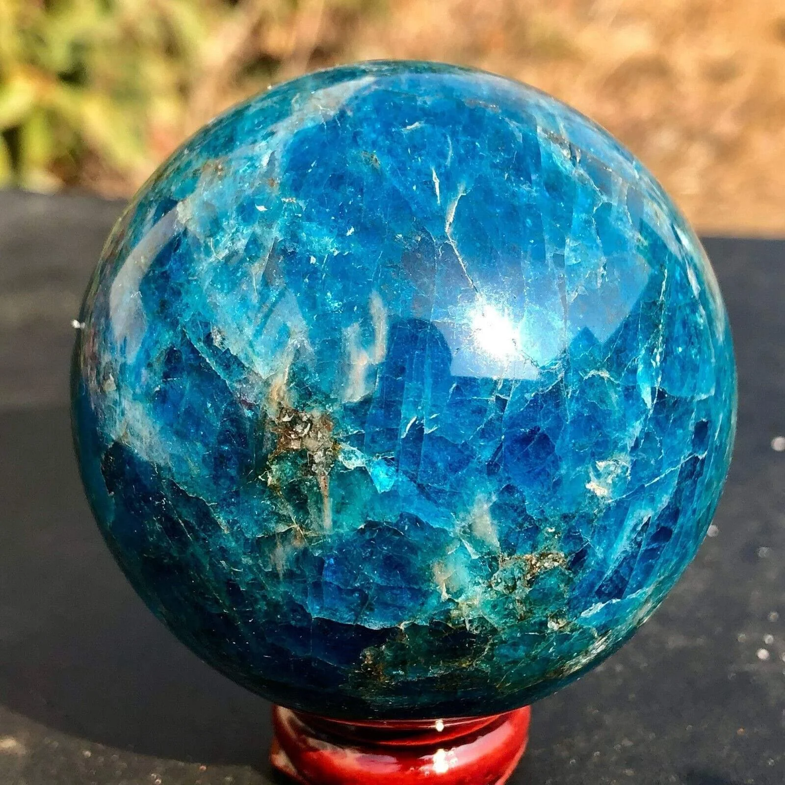 Blue Apatite Sphere - Glova