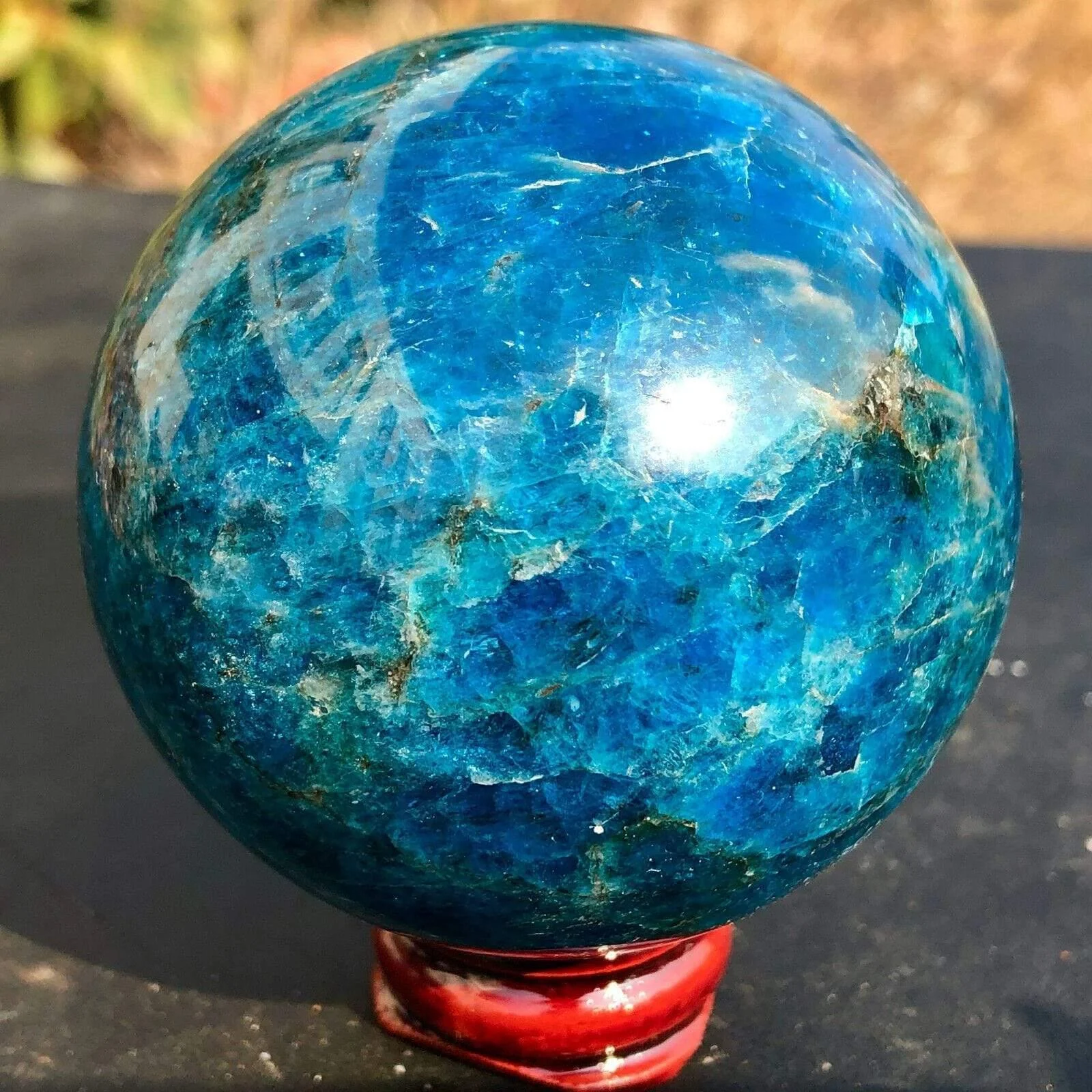 Blue Apatite Sphere - Glova