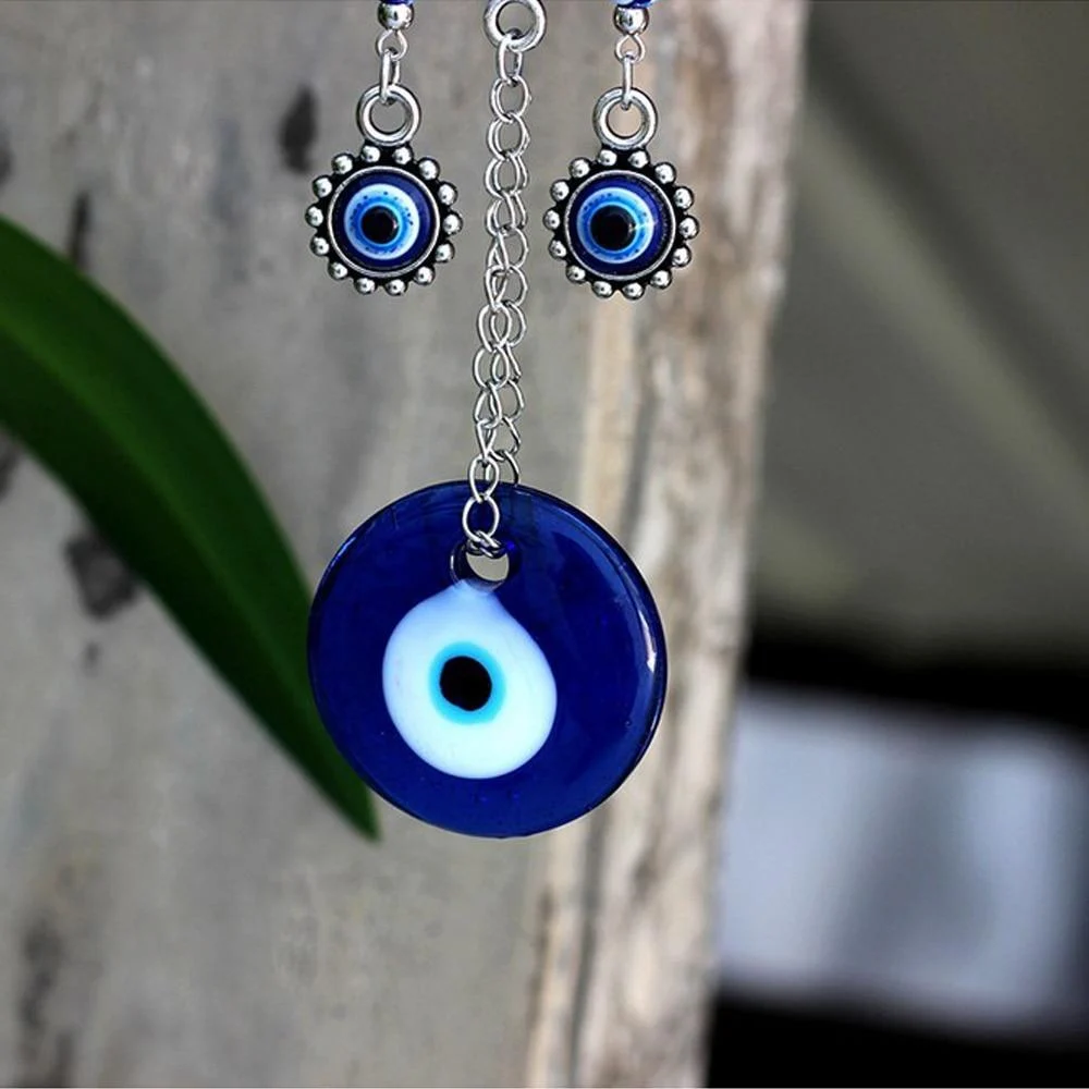 Blue Evil Eye Butterfly Charm - Glova