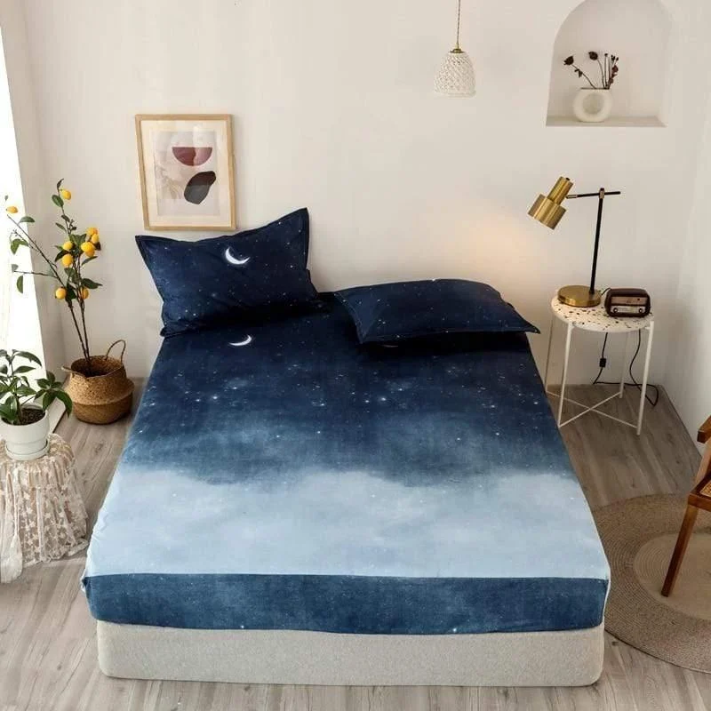 Blue Night Sky Bedding Set 3 pcs - Glova