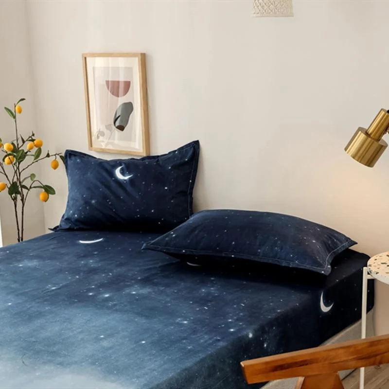 Blue Night Sky Bedding Set 3 pcs - Glova