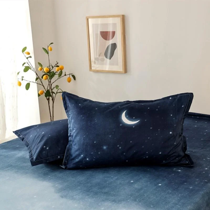 Blue Night Sky Bedding Set 3 pcs - Glova