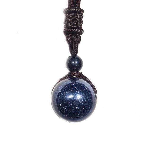 Blue Sandstone Celestial Pendant Necklace - Glova