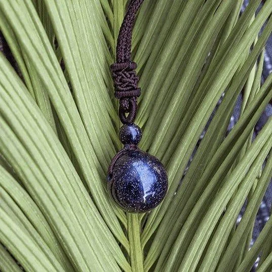 Blue Sandstone Celestial Pendant Necklace - Glova