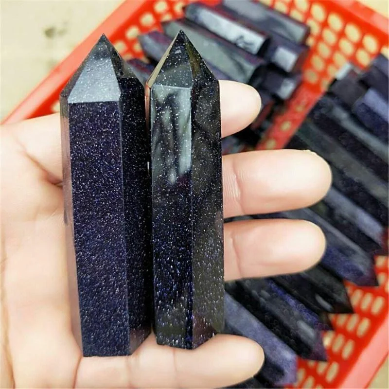 Blue Sandstone Crystal Wand - Glova