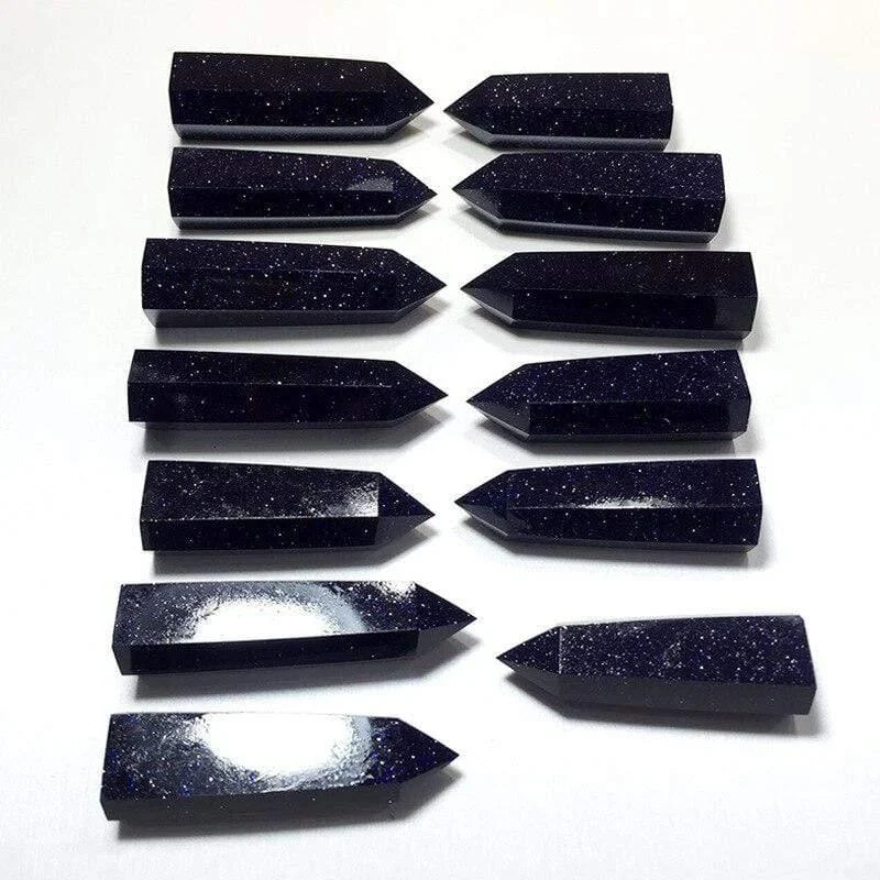 Blue Sandstone Crystal Wand - Glova