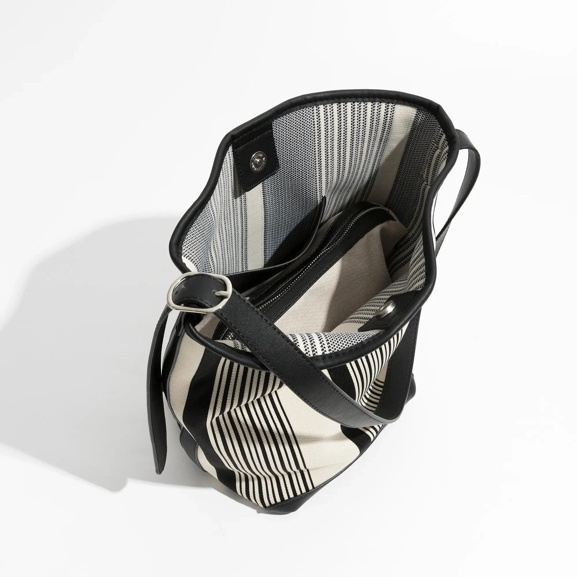 Bohemi Striped Bucket Shoulder Bag - Glova