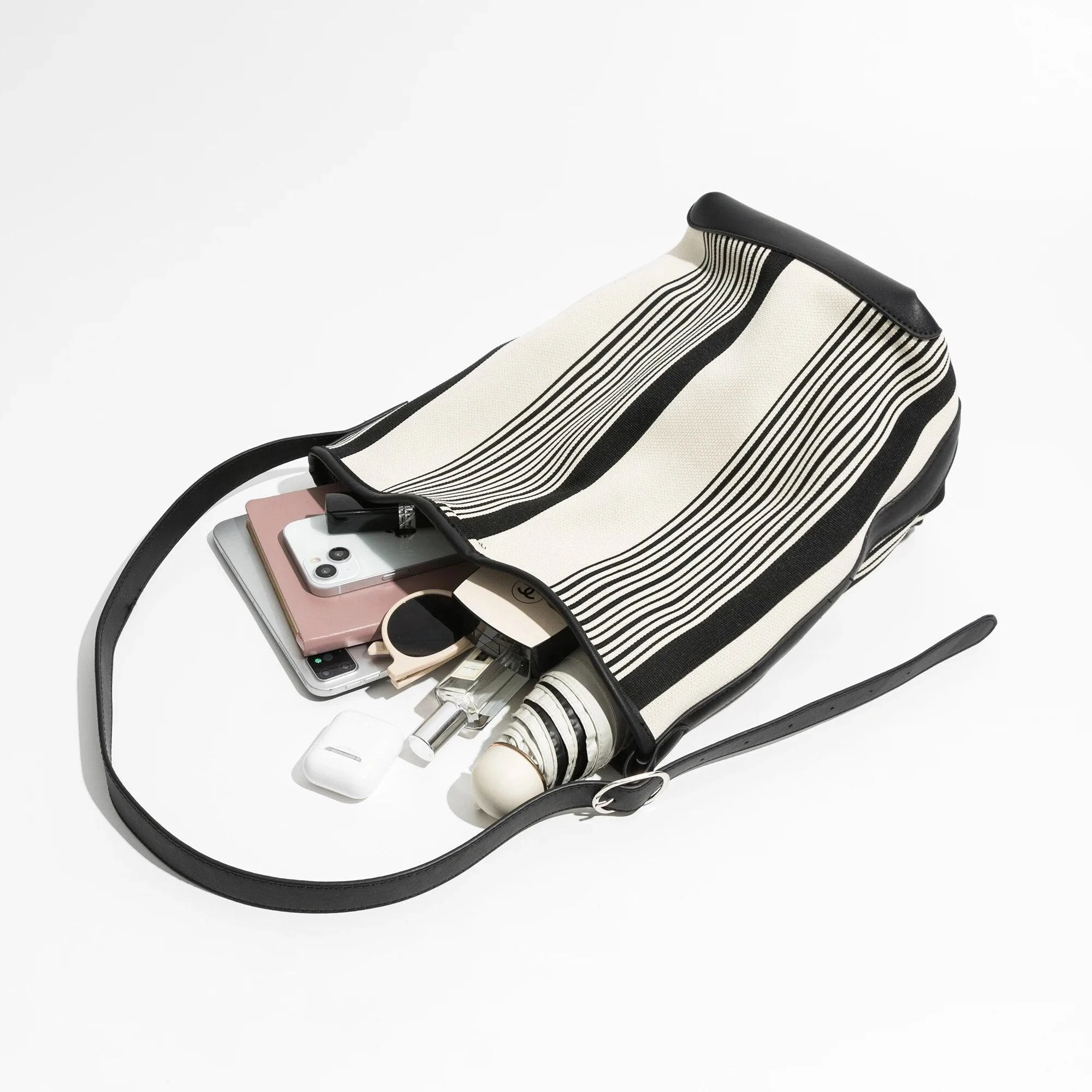 Bohemi Striped Bucket Shoulder Bag - Glova