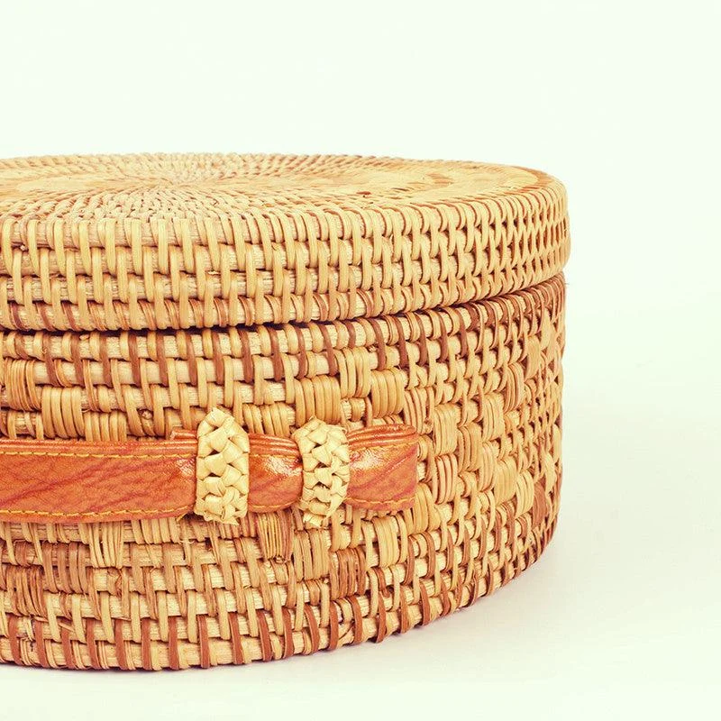 Bohemian Circle Wicker Rattan Shoulder Bag - Glova