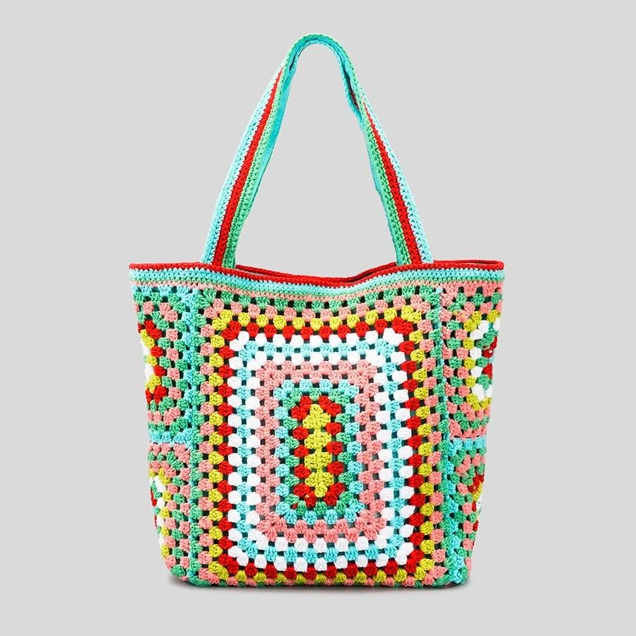 Bohemian Crochet Knit Totes - 16 Colors - Glova