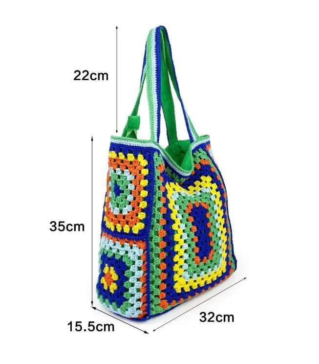 Bohemian Crochet Knit Totes - 16 Colors - Glova