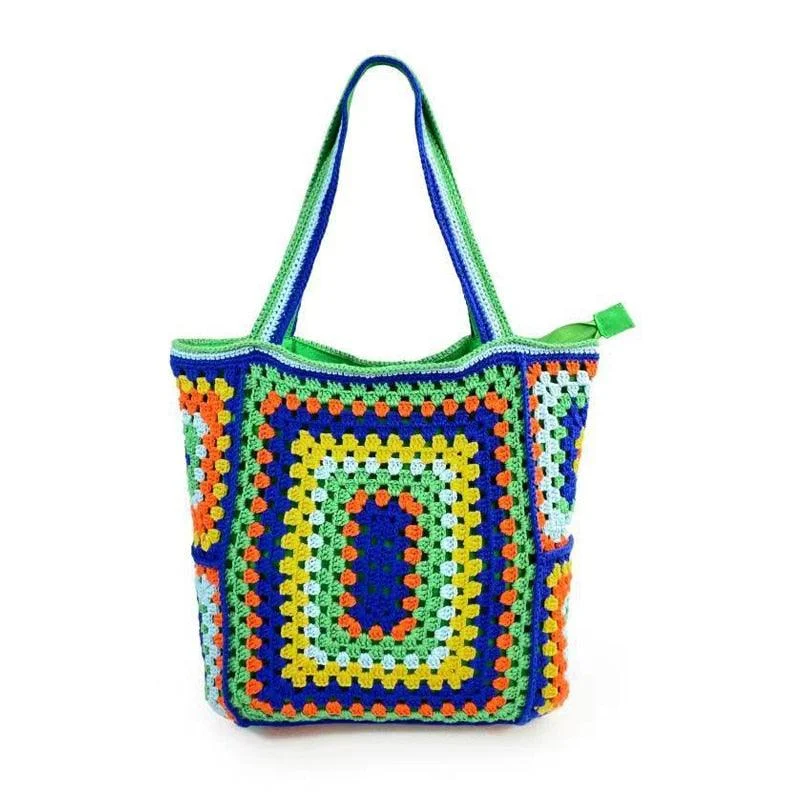 Bohemian Crochet Knit Totes - 16 Colors - Glova