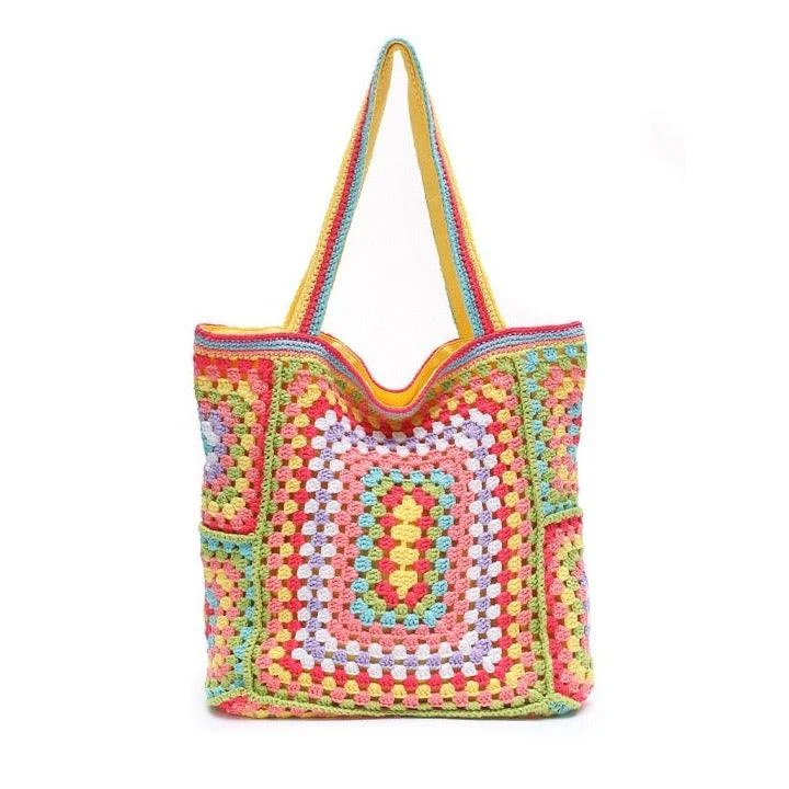 Bohemian Crochet Knit Totes - 16 Colors - Glova