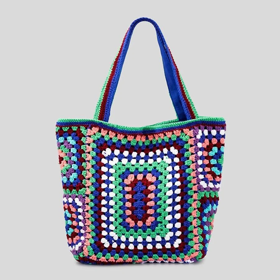 Bohemian Crochet Knit Totes - 16 Colors - Glova