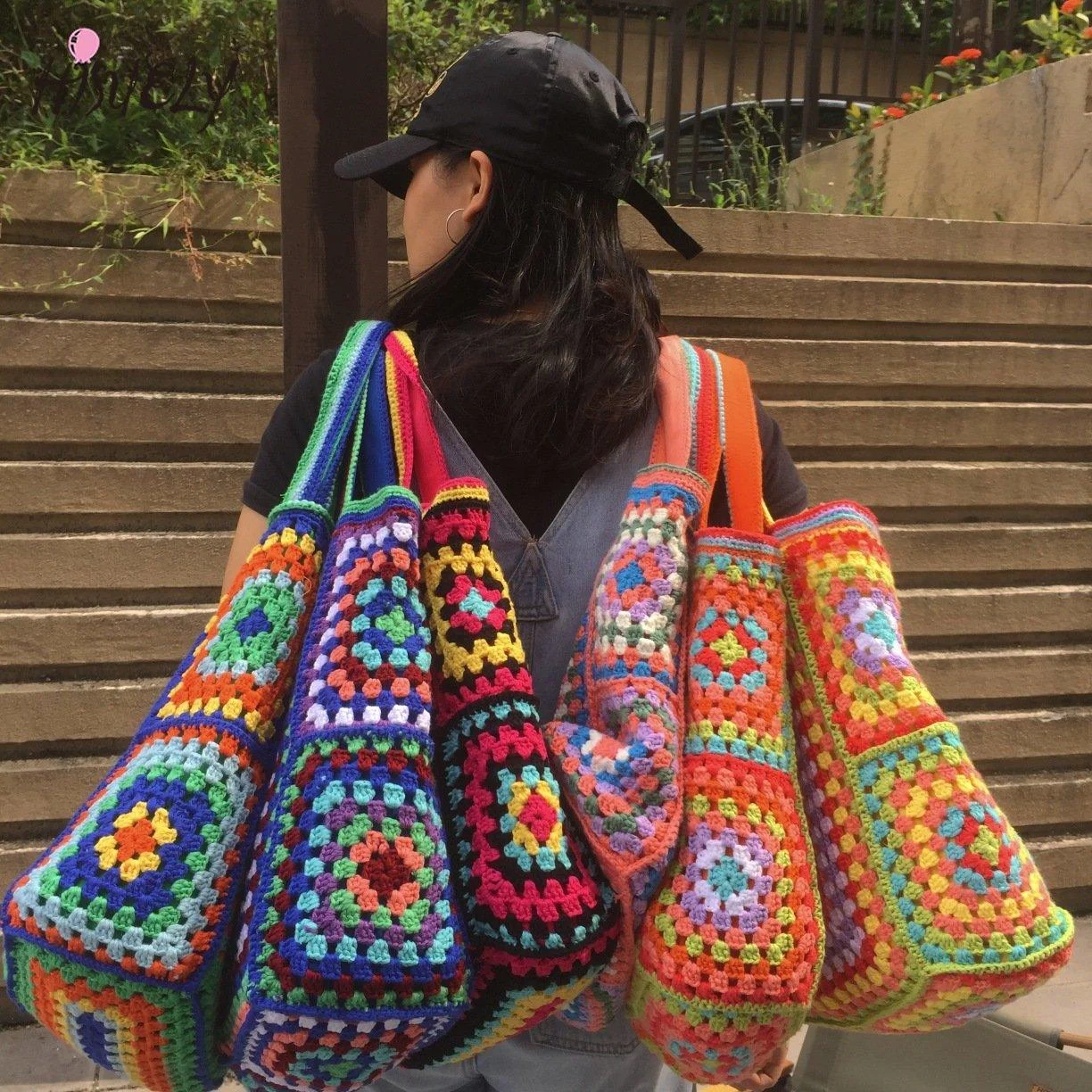 Bohemian Crochet Knit Totes - 16 Colors - Glova