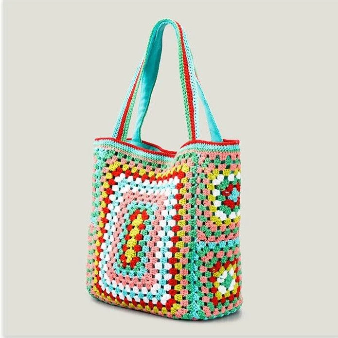 Bohemian Crochet Knit Totes - 16 Colors - Glova