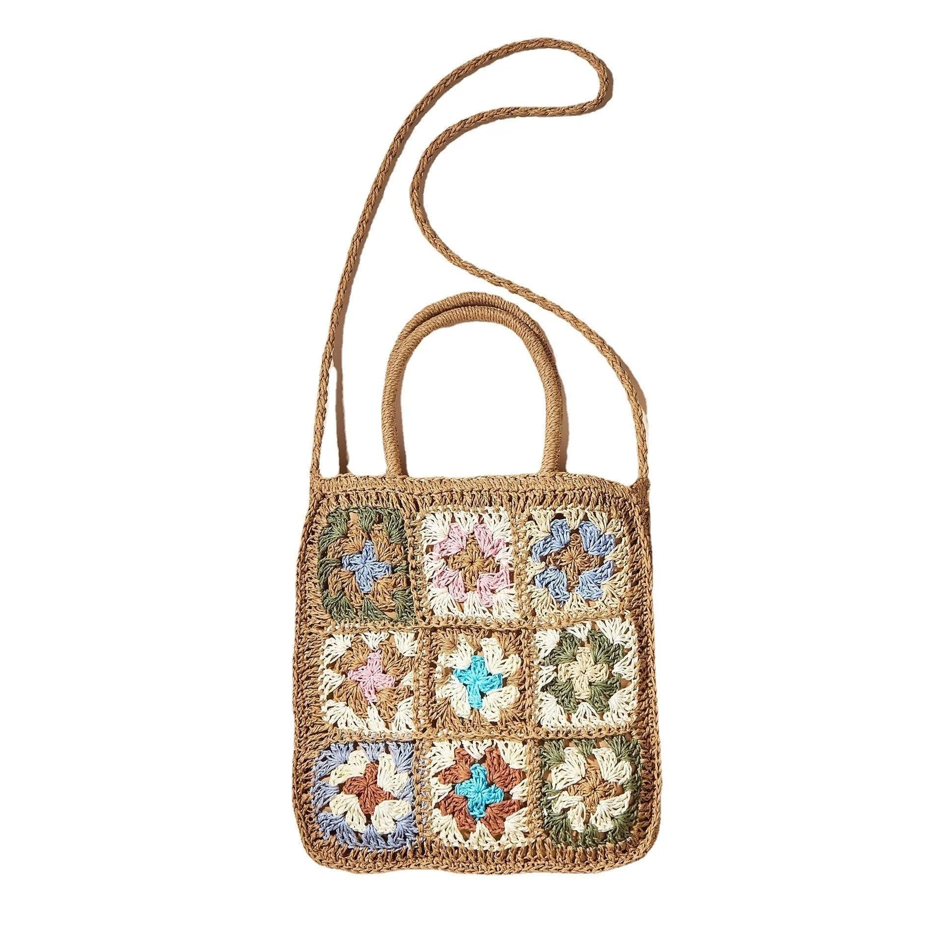 Bohemian Crochet Look Straw Totes - Glova