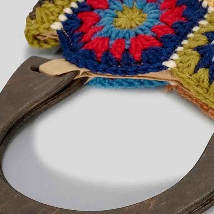 Bohemian Crochet Pattern Mini Satchel Bag - Glova