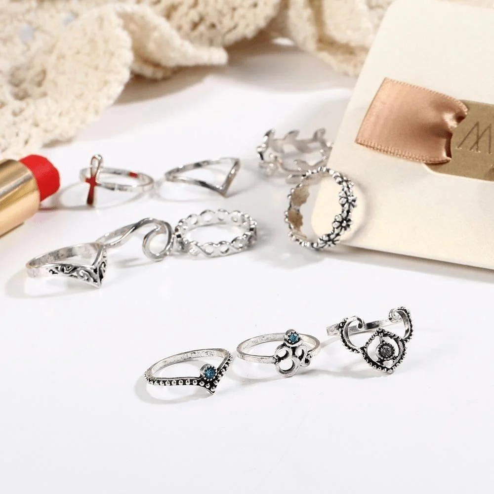 Bohemian Dreamer Ring Set 10pcs - Glova