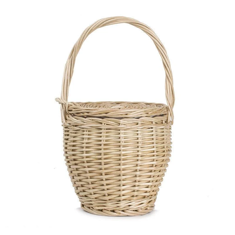 Bohemian Jane Birkin Style Wicker Straw Mini Basket Bag - Glova