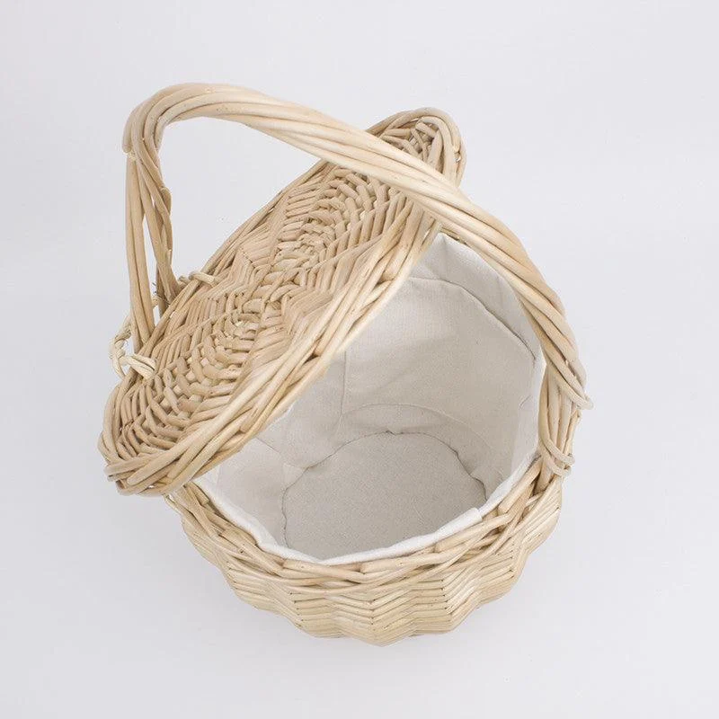 Bohemian Jane Birkin Style Wicker Straw Mini Basket Bag - Glova