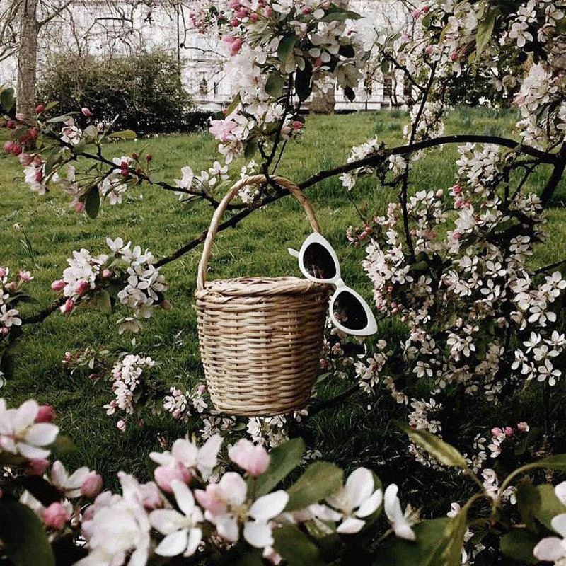 Bohemian Jane Birkin Style Wicker Straw Mini Basket Bag - Glova