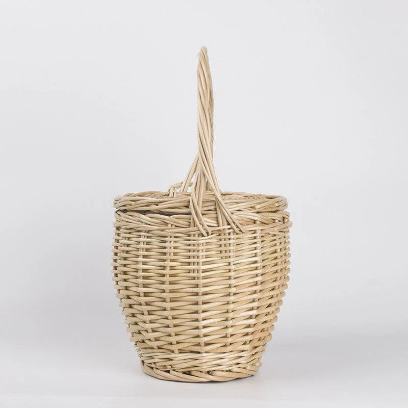 Bohemian Jane Birkin Style Wicker Straw Mini Basket Bag - Glova