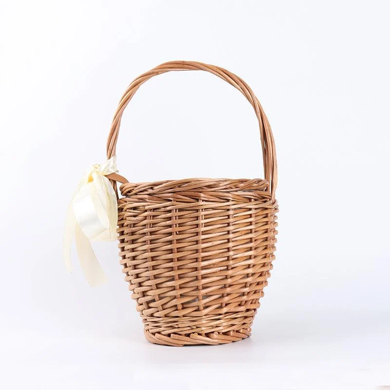 Bohemian Jane Birkin Style Wicker Straw Mini Basket Bag - Glova