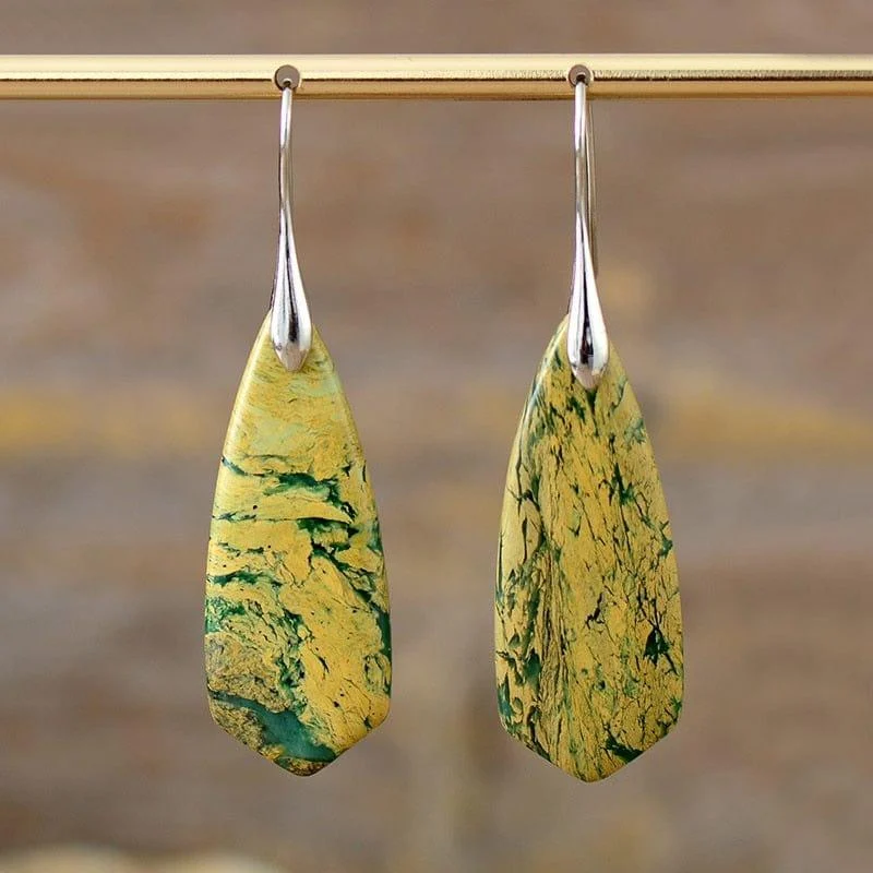 Bohemian Jasper Dangle Earrings - Glova