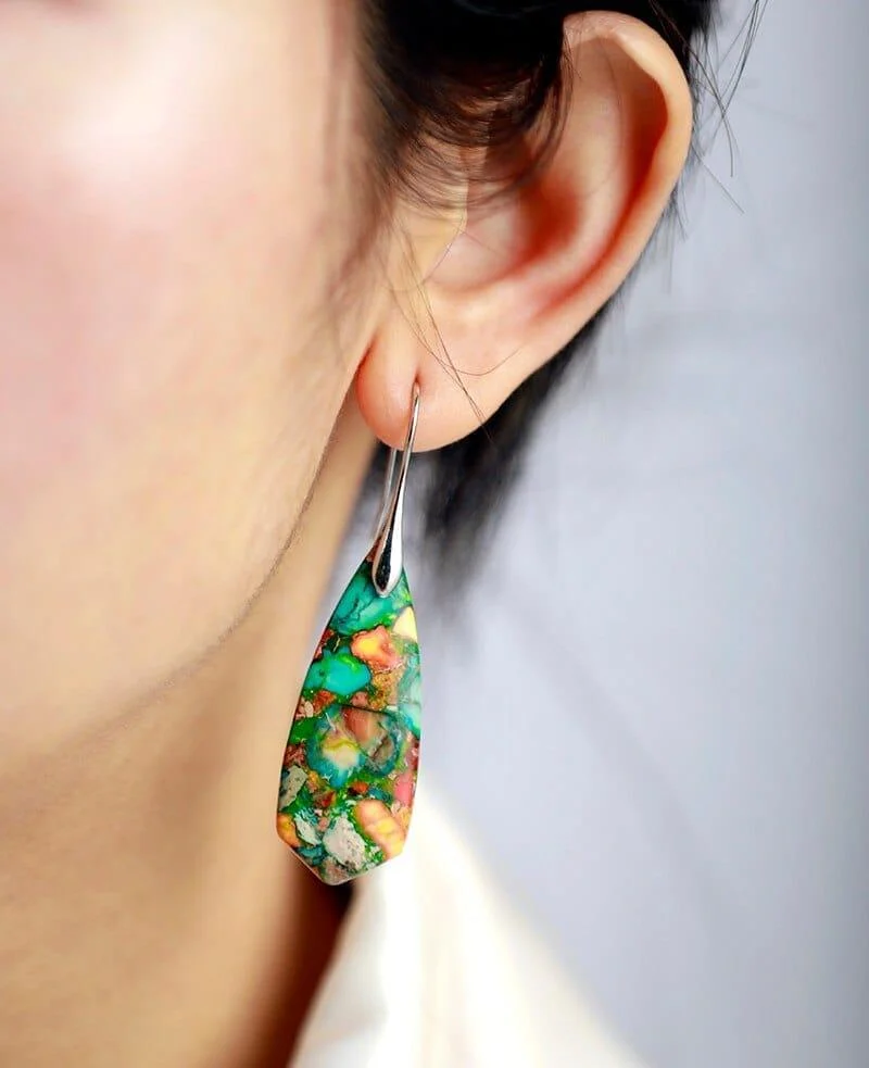 Bohemian Jasper Dangle Earrings - Glova