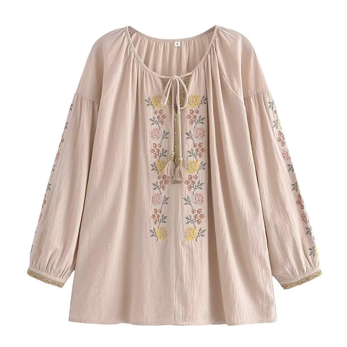 Boho Blossom Embroidered Blouse - Glova