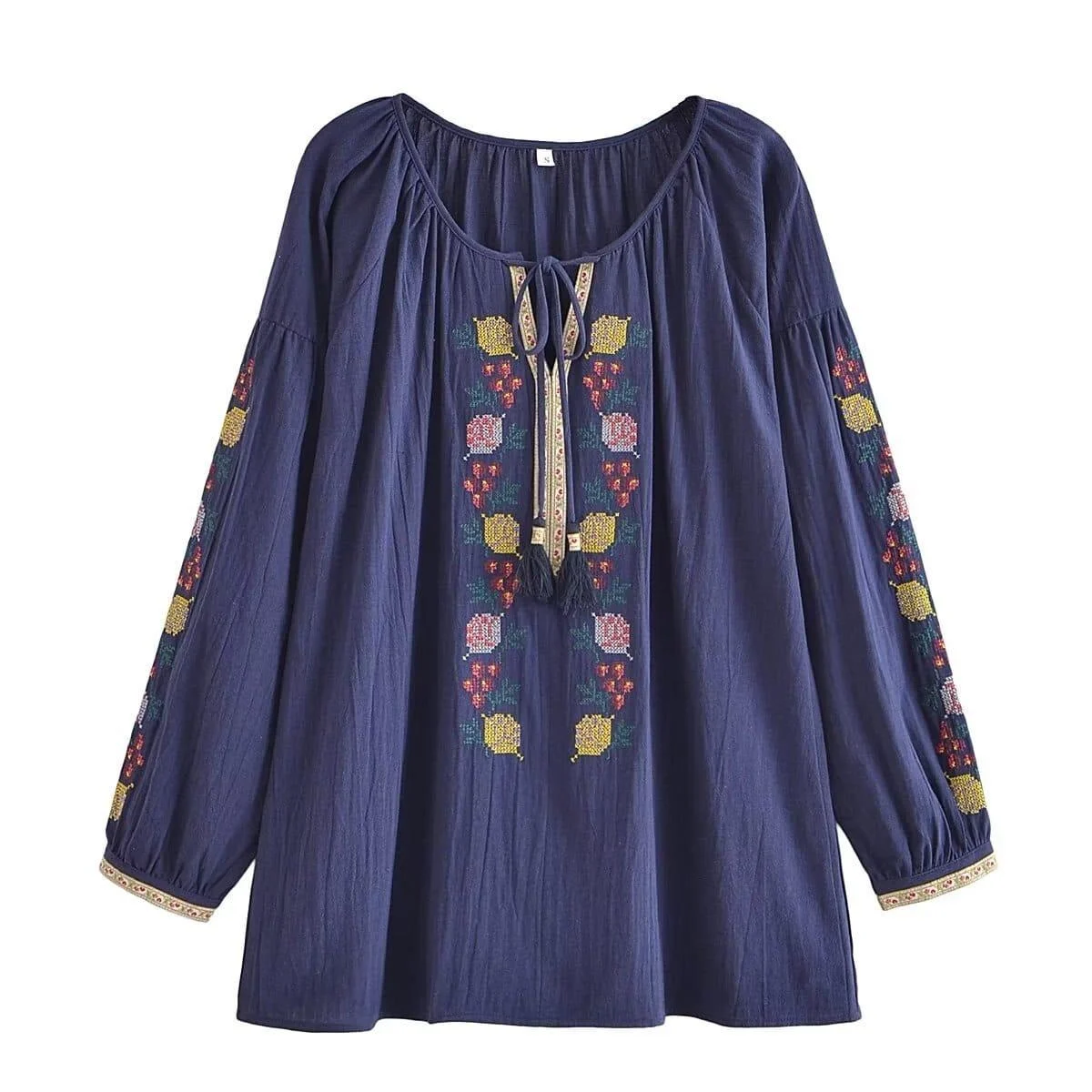 Boho Blossom Embroidered Blouse - Glova