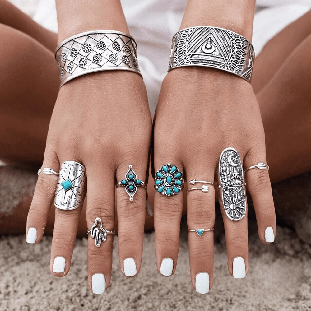 Boho Desert Ring Set 9pcs - Glova