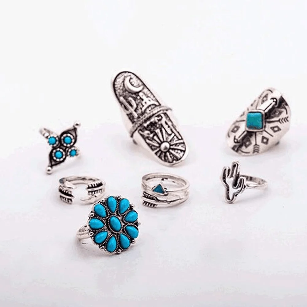 Boho Desert Ring Set 9pcs - Glova