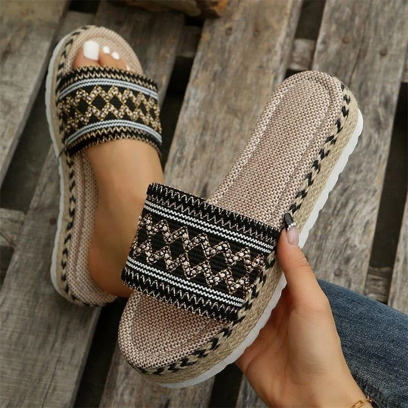 Boho Espadrille Platform Sandals - Glova