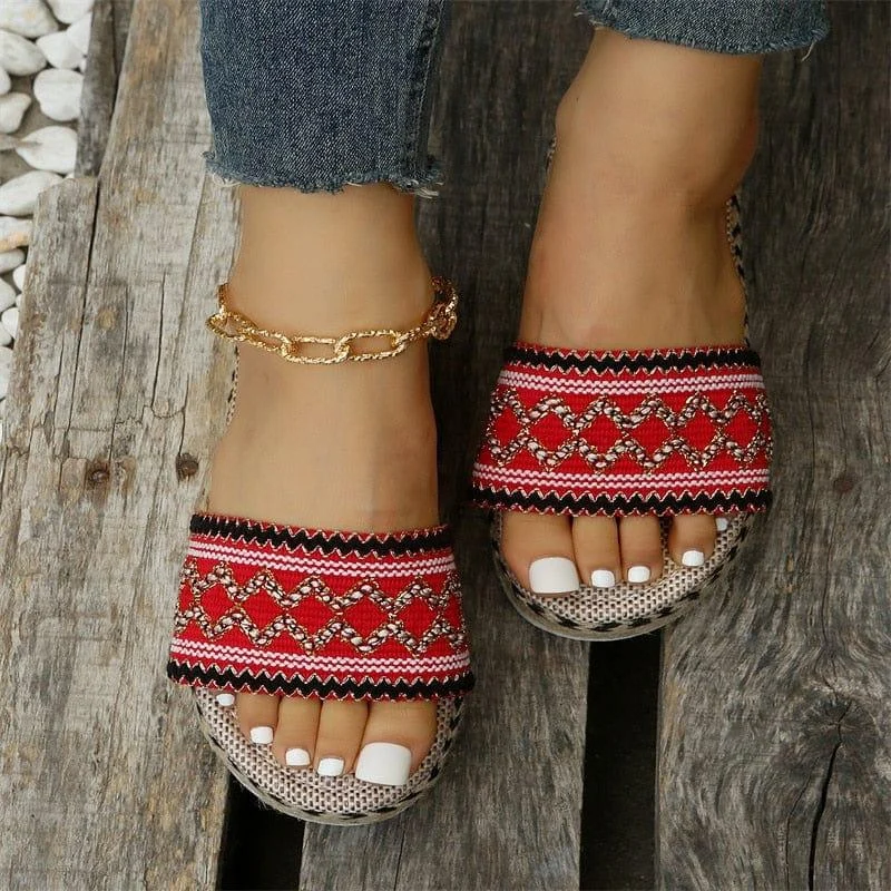 Boho Espadrille Platform Sandals - Glova